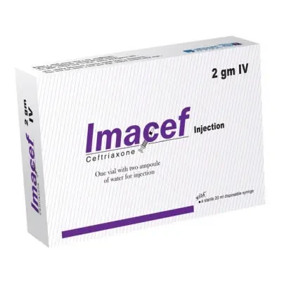 Pack Image: Imacef 2 gm Injection (2 gm vial)