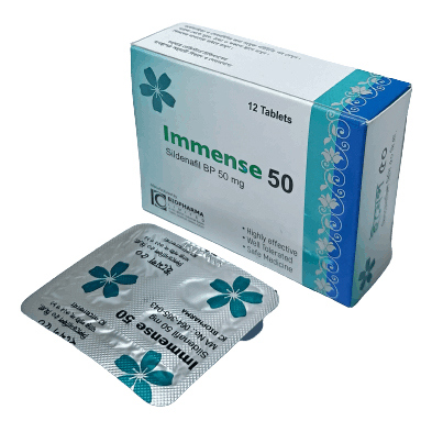 Pack Image: Immense 50 mg Tablet (3 x 4)