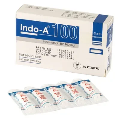 Pack Image: Indo-A 100 mg Suppository (2 x 5)