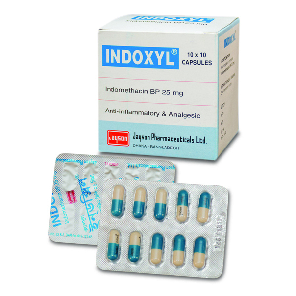 Pack Image: Indoxyl 25 mg Capsule (10 x 10)