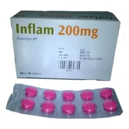 Pack Image: Inflam 200 mg Tablet (10 x 10)