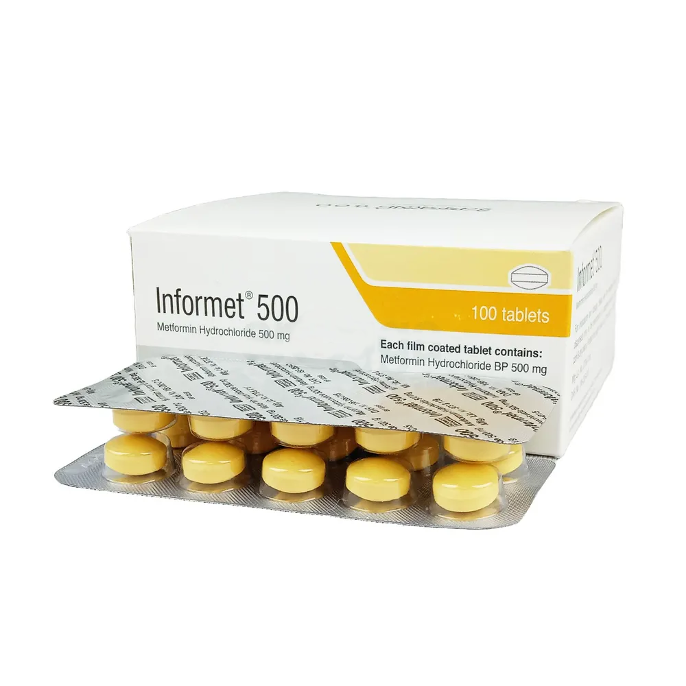 Pack Image: Informet 500 mg Tablet (10 x 10)