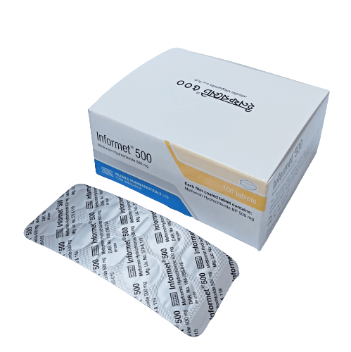 Pack Image: Informet 500 mg Tablet (10 x 10)