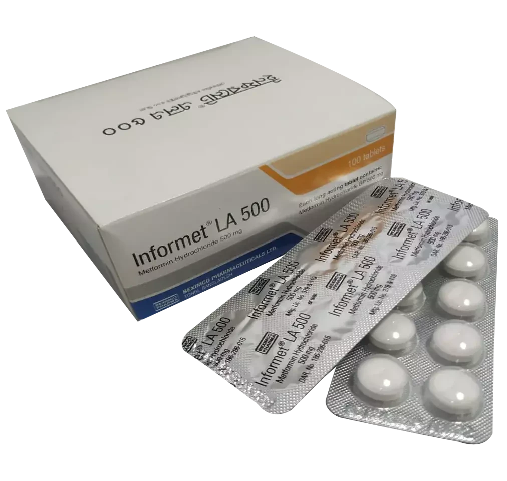 Pack Image: Informet LA 500 mg Tablet (10 x 10)