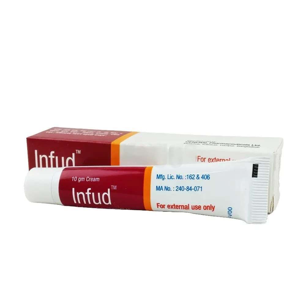 Pack Image: Infud 1% Cream (5 gm tube)