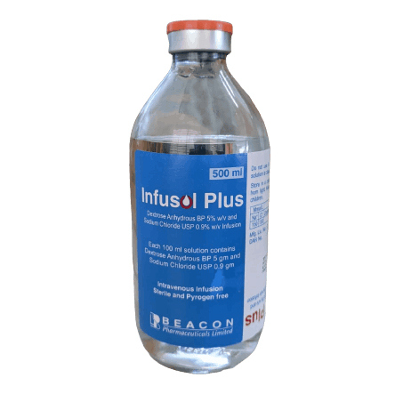 Pack Image: Infusol Plus 0.9% 5% Injection (500 ml bottle)