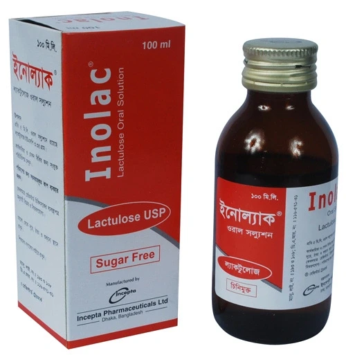 Pack Image: Inolac 3.35 gm Oral Solution (100 ml bottle)