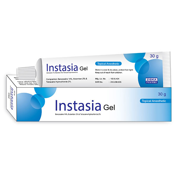 Pack Image: Instasia 14% 2% Topical Gel (30 gm tube)