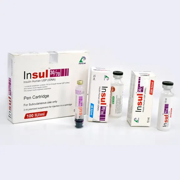 Pack Image: Insul 30% 70% Injection (10 ml vial)