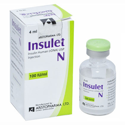 Pack Image: Insulet N 100 IU Injection (4 ml vial)