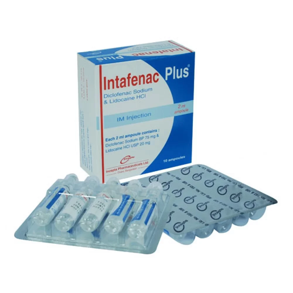 Pack Image: Intafenac Plus (75 mg Injection (2 ml ampoule)