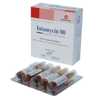 Pack Image: Intamycin 80 mg Injection (2 ml ampoule)
