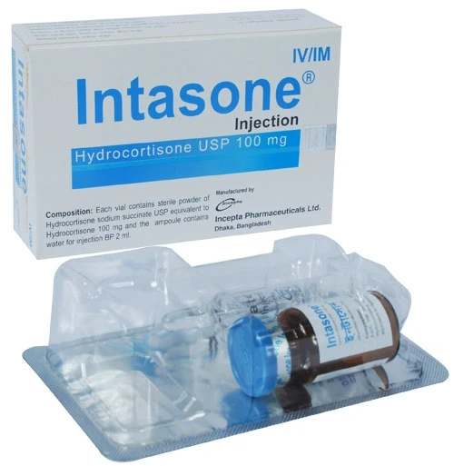 Pack Image: Intasone 100 mg Injection (100 mg vial)