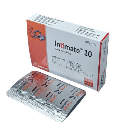 Pack Image: Intimate 10 mg Tablet (2 x 5)