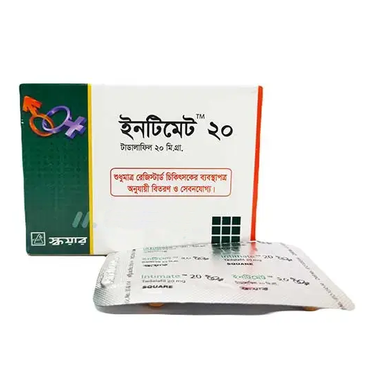 Pack Image: Intimate 20 mg Tablet (1 x 5)