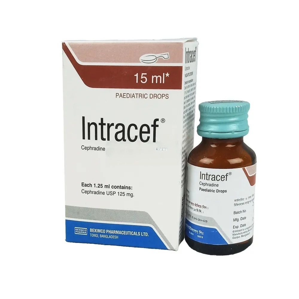Pack Image: Intracef 125 mg Pediatric Drop (15 ml bottle)