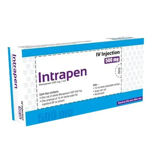 Pack Image: Intrapen 500 mg Injection (500 mg vial)