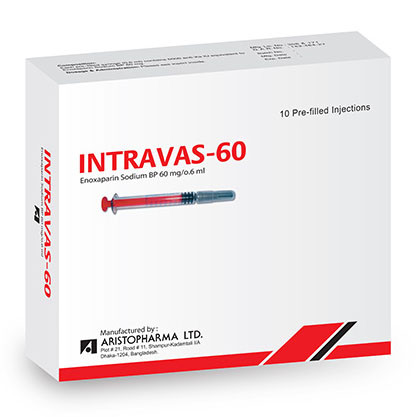 Pack Image: Intravas 6000 Anti-Xa Injection (0.6 ml pre-filled syringe)