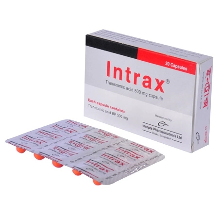Pack Image: Intrax 500 mg Capsule (2 x 10)
