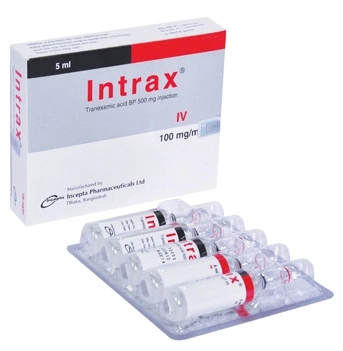 Pack Image: Intrax 500 mg Injection (5 ml ampoule)