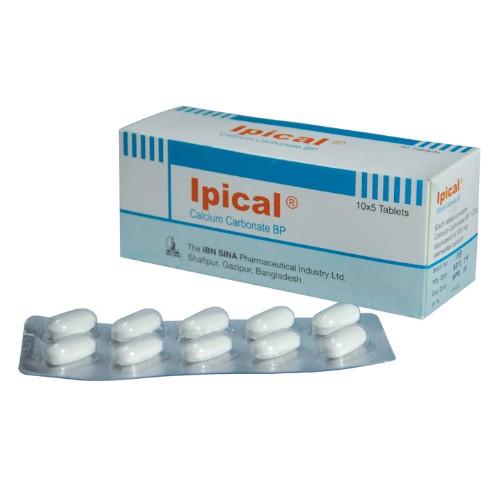 Pack Image: Ipical 500 mg Tablet (5 x 10)