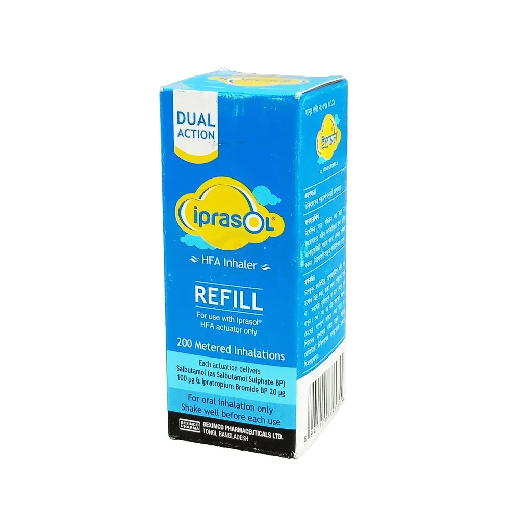 Pack Image: Iprasol (100 mcg Inhaler (200 metered doses (Refill))