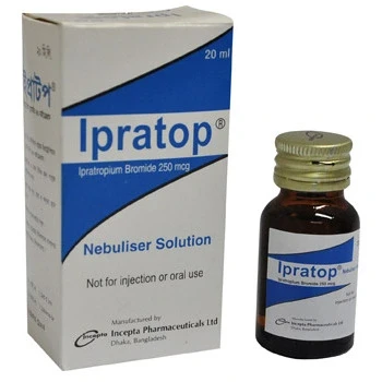 Pack Image: Ipratop 250 mcg Respirator Solution (1 ml ampoule)