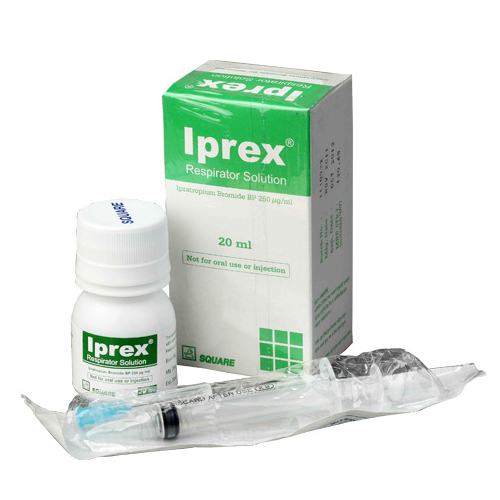 Pack Image: Iprex 250 mcg Respirator Solution (20 ml bottle)