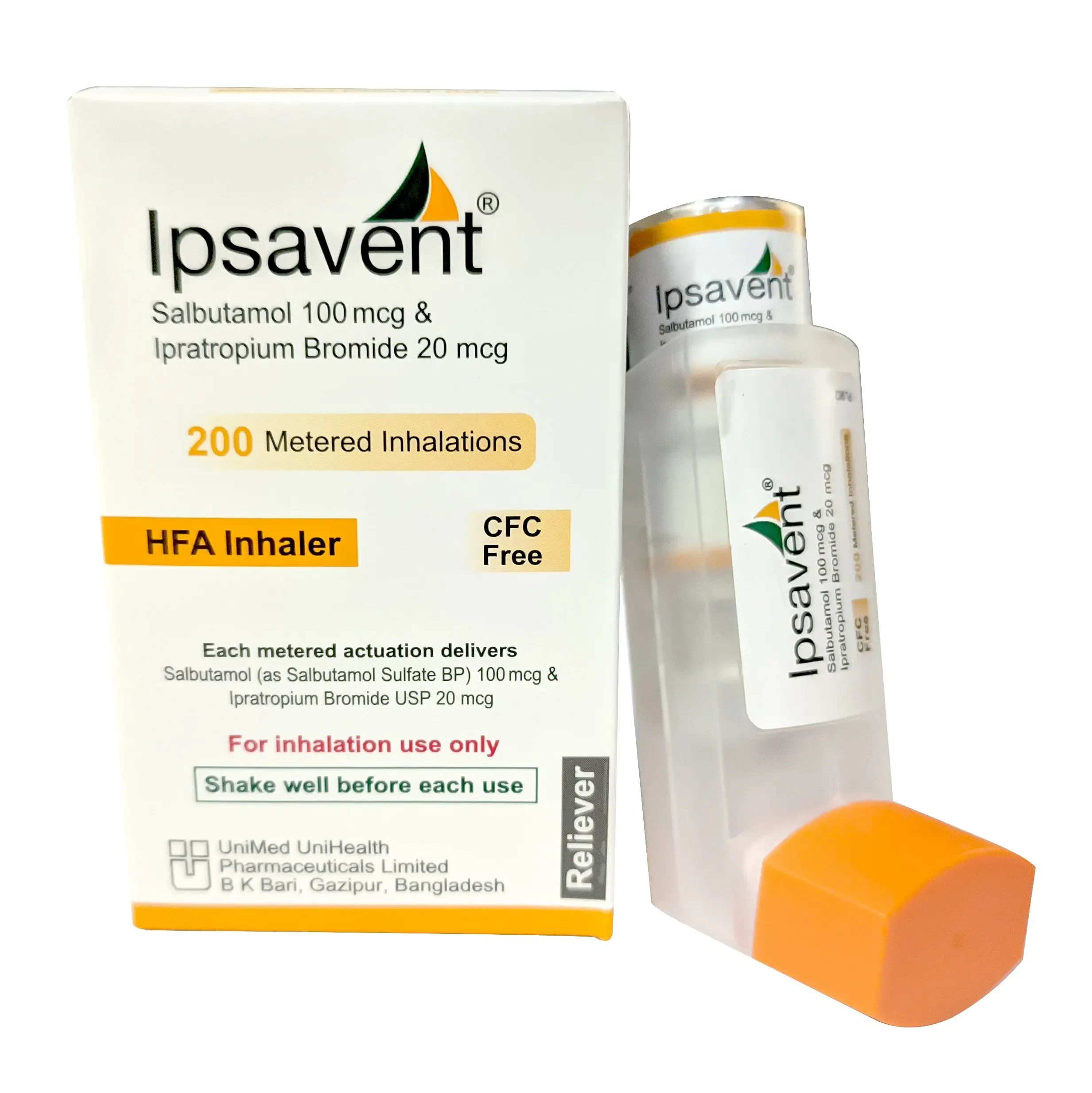 Pack Image: Ipsavent (100 mcg Inhaler (200 metered dose)