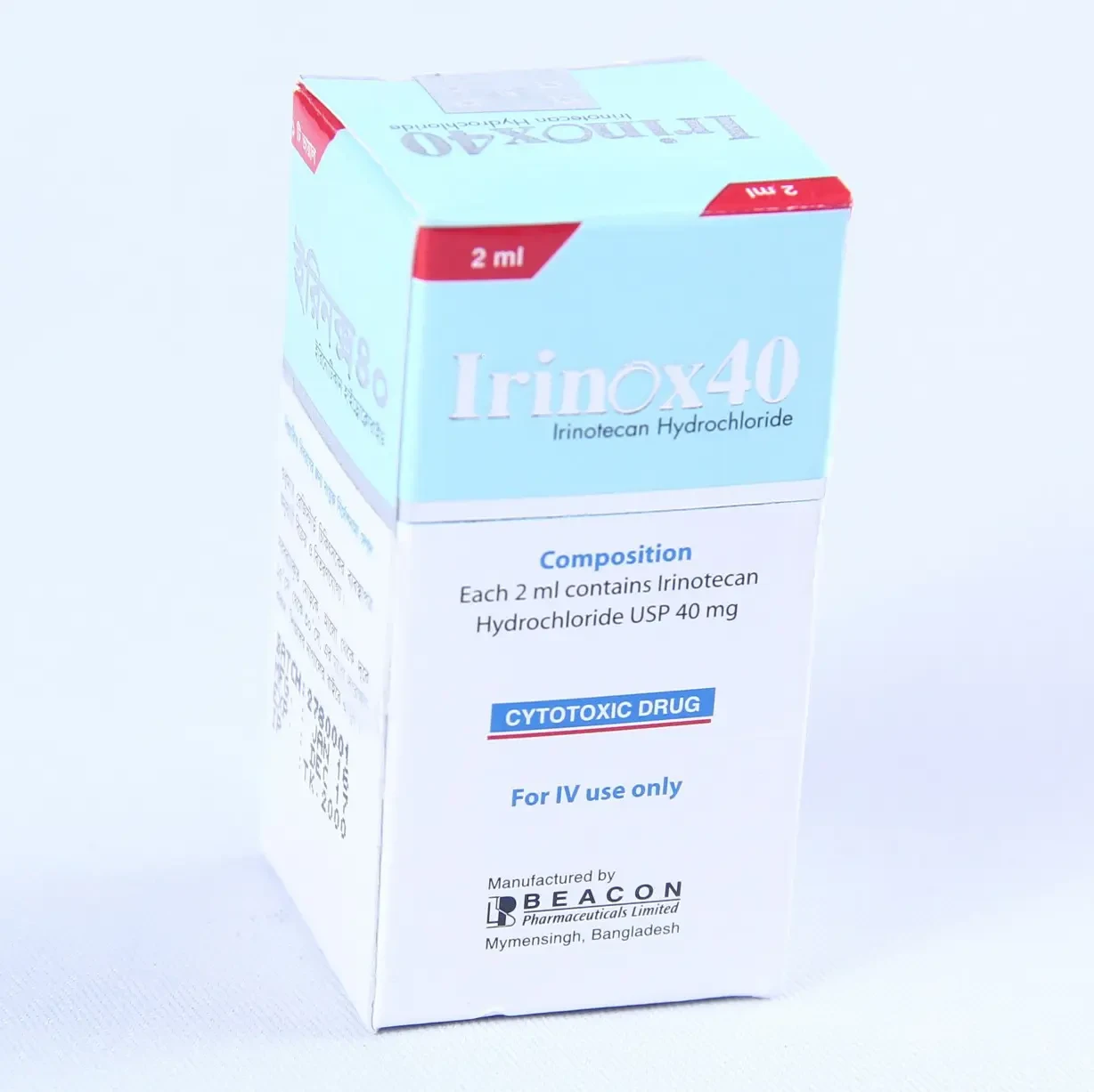 Pack Image: Irinox 20 mg Injection (40 mg vial)