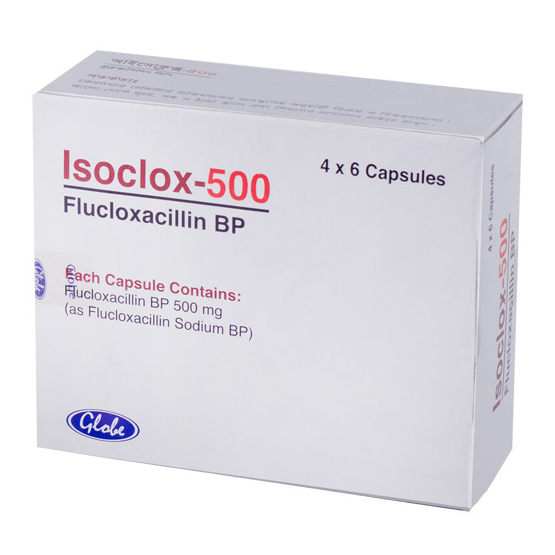 Pack Image: Isoclox 500 mg Capsule (4 x 6)