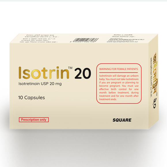 Pack Image: Isotrin 20 mg Capsule (1 x 10)