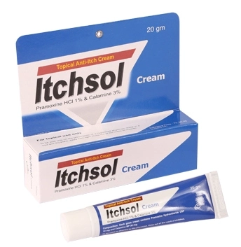 Pack Image: Itchsol 1% 3% Cream (20 gm tube)