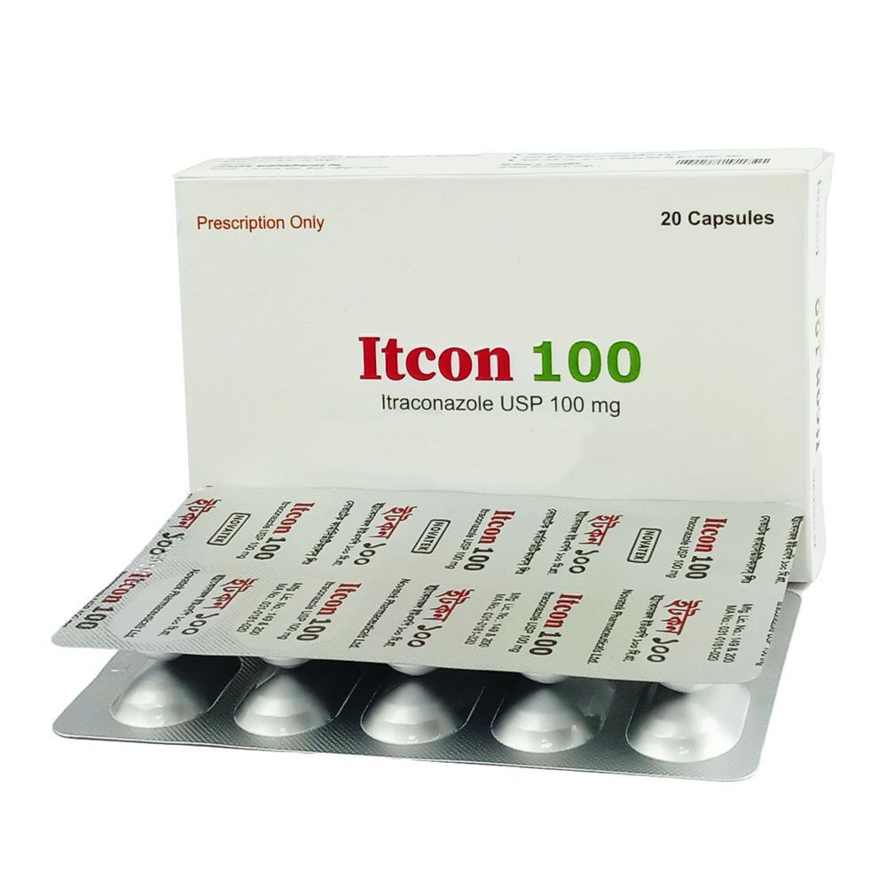 Pack Image: Itcon 100 mg Capsule (2 x 10)