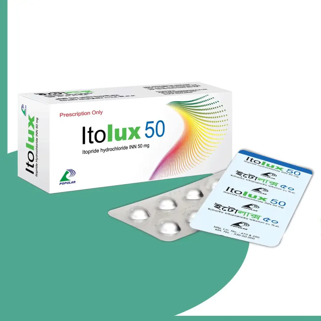 Pack Image: Itolux 50 mg Tablet (6 x 10)
