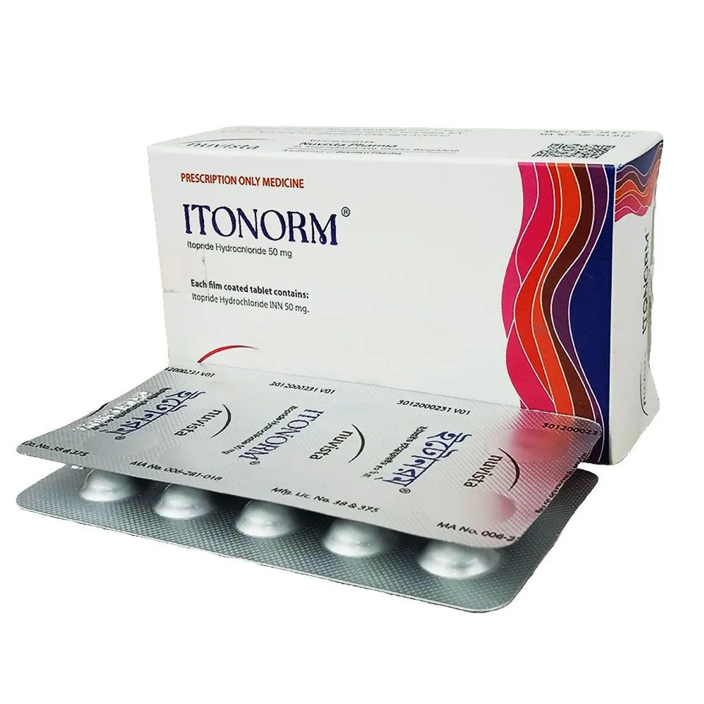 Pack Image: Itonorm 50 mg Tablet (6 x 10)