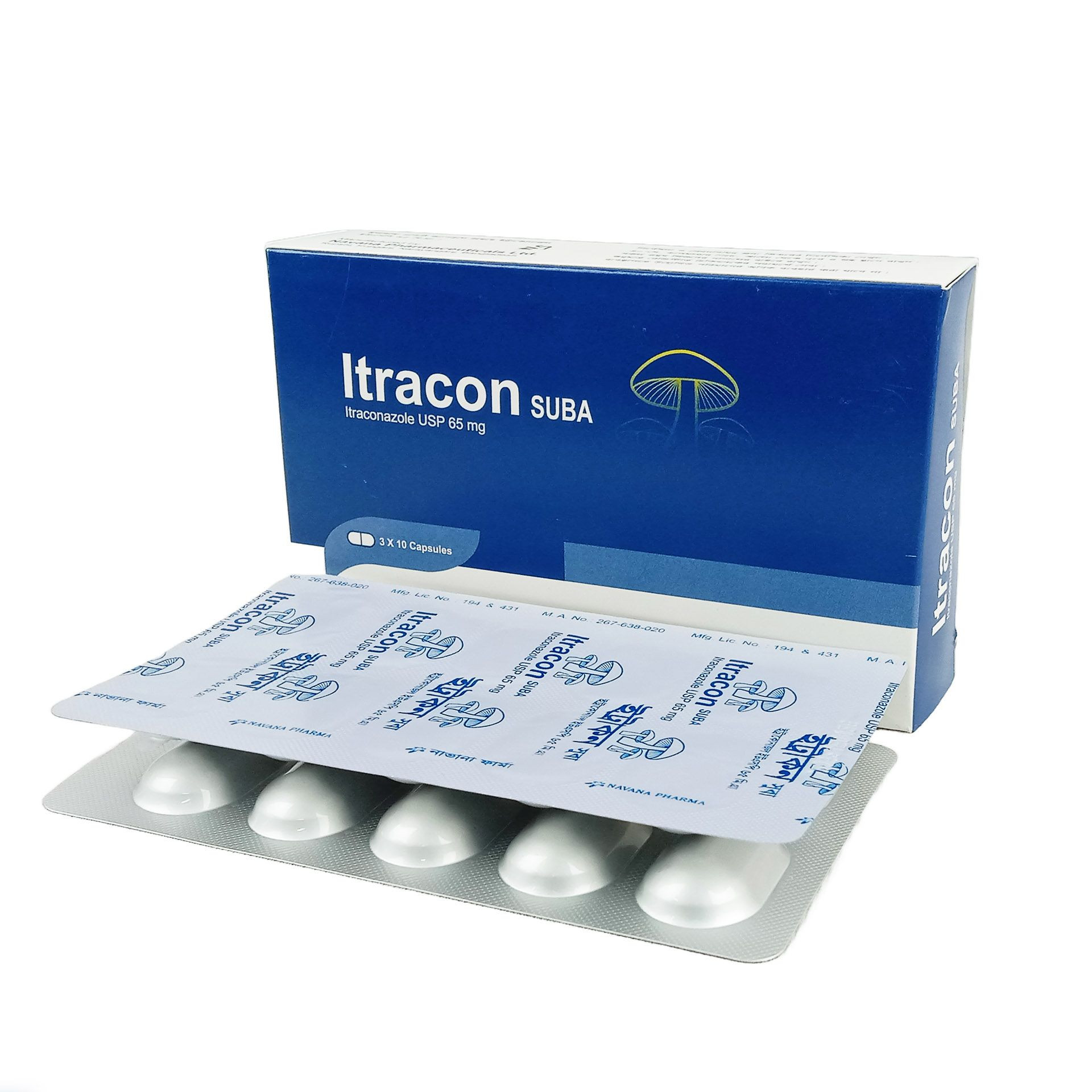 Pack Image: Itracon SUBA 65 mg Capsule (3 x 10)