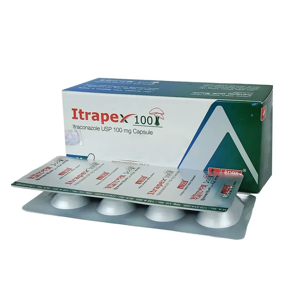 Pack Image: Itrapex 100 mg Capsule (5 x 4)