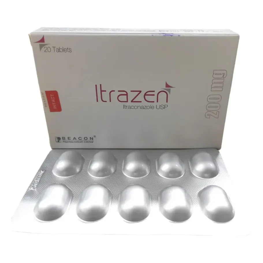 Pack Image: Itrazen 200 mg Tablet (2 x 10)