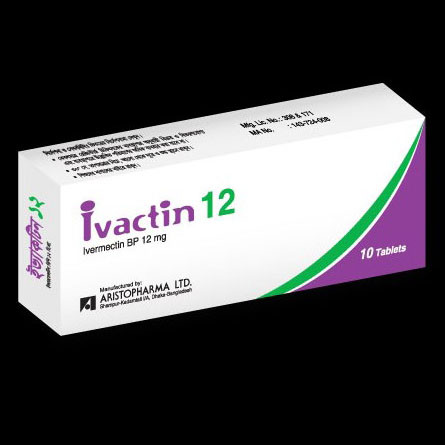 Pack Image: Ivactin 12 mg Tablet (1 x 10)