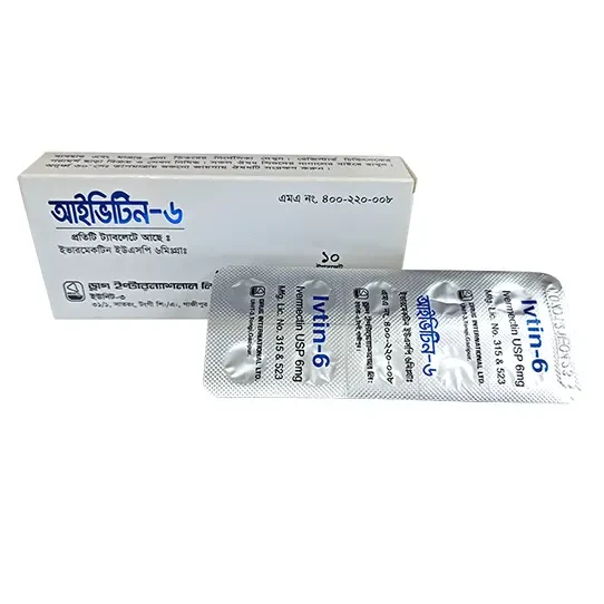Pack Image: Ivtin 6 mg Tablet (1 x 10)