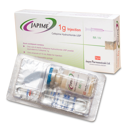 Pack Image: Japime 1 gm Injection (1 gm vial)