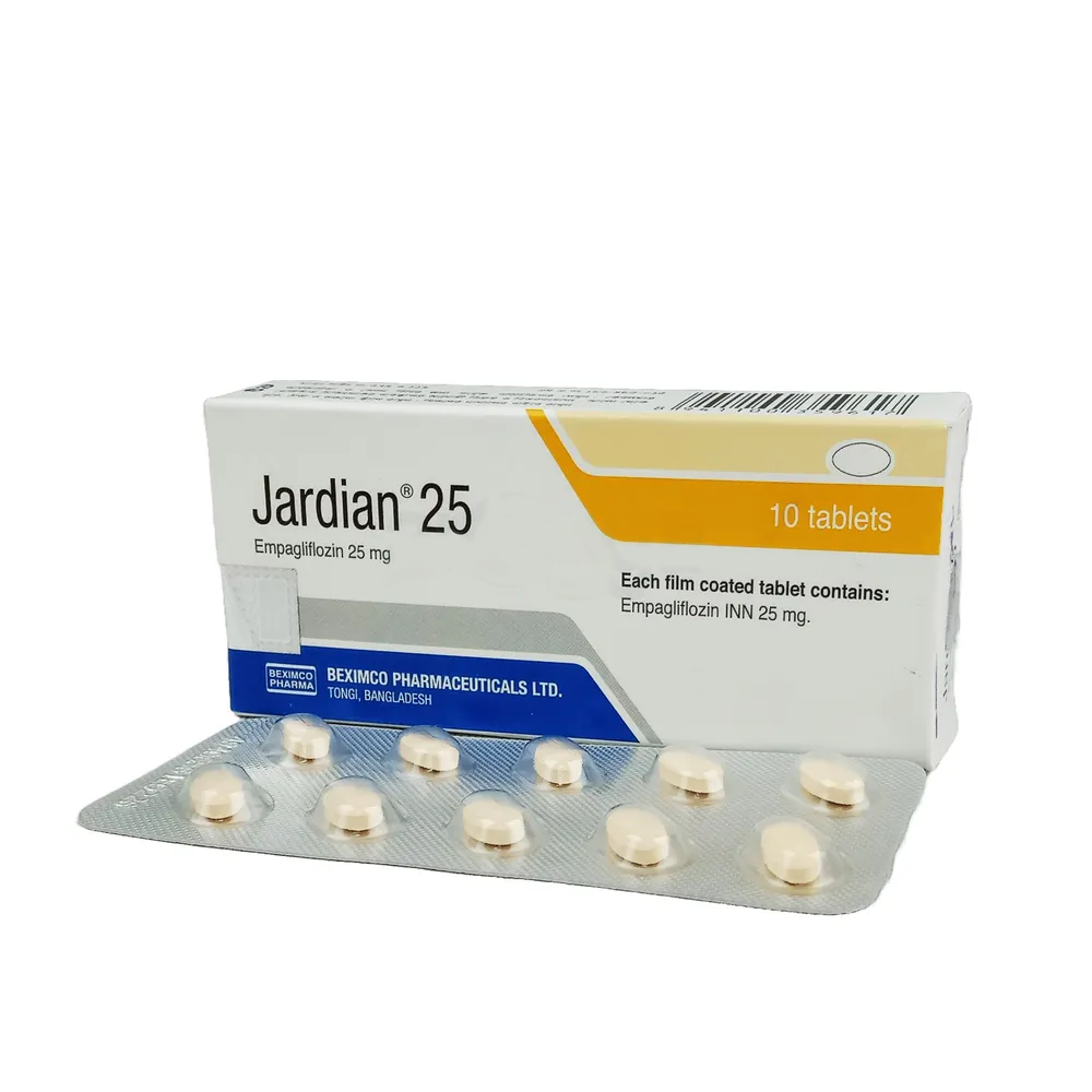 Pack Image: Jardian 25 mg Tablet (1 x 10)