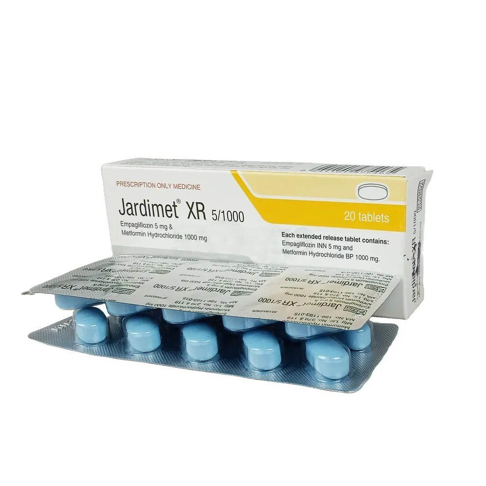 Pack Image: Jardimet XR 5 mg Tablet (2 x 10)