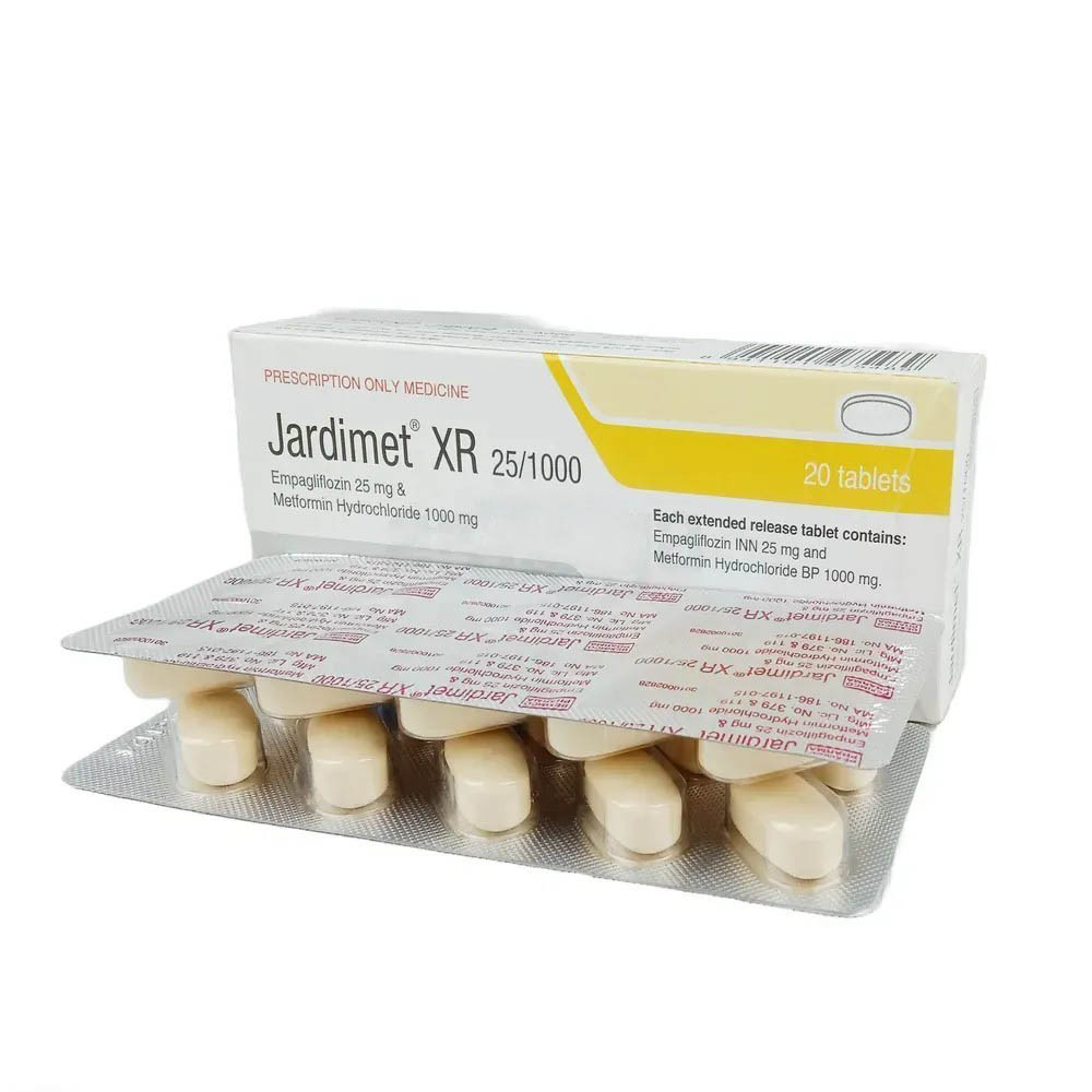 Pack Image: Jardimet XR 25 mg Tablet (2 x 10)