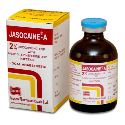 Pack Image: Jasocaine-A 2% 0.0005% Injection (50 ml vial)