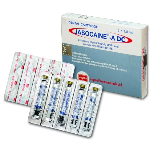 Pack Image: Jasocaine-A DC 2% 0.00125% Injection (1.8 ml cartridge)