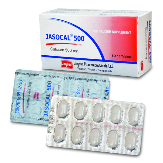 Pack Image: Jasocal 500 mg Tablet (5 x 10)