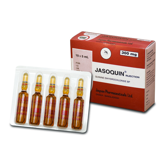 Pack Image: Jasoquin 300 mg Injection (5 ml ampoule)