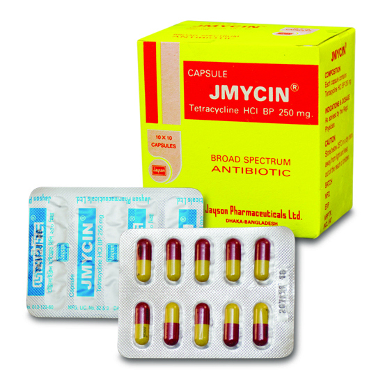 Pack Image: Jmycin 250 mg Capsule (10 x 10)